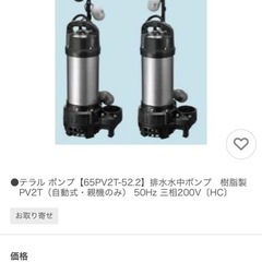 テラル排水ポンプの画像