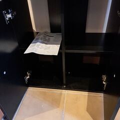  ＧＥＸ　水槽台　扉付きキャビネット６１０ＷＮ　クロ木目　６０ｃｍ水槽用の画像