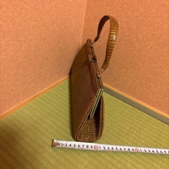 本トカゲ🦎皮　がま口ハンドバッグの画像