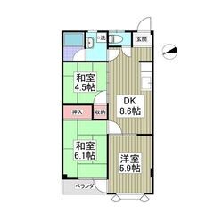 EO✨初期費用分割相談可能！初期費用5万円⭐敷金ゼロ、礼金ゼロ、...