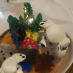 ディズニー　101匹わんちゃん　ガラス花瓶一輪挿しの画像