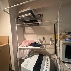 洗濯機2019年洗濯物干し、ラック全てセットの画像