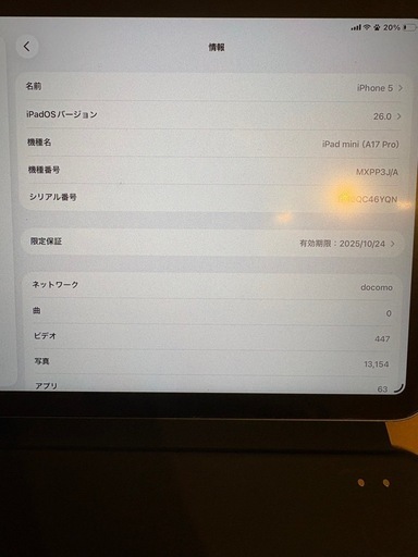 iPad mini 第7世代　Cellular 128GB