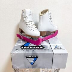 JACKSON（ジャクソン）フィギュアスケート靴 Artiste Plus Set Youth - White（アーティストプラスセット ユース ホワイト） 美品 Y10.0（15.0cm）の画像