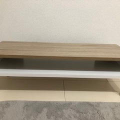 Wood AV board ホワイト×ナチュラル 95cm テレビ台　 美品の画像