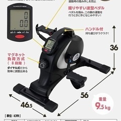 アルインコ(ALINCO) フィットネスバイク エアロマグネティックバイク ミニ 8段階負荷 大型液晶メーター 省スペース AFB2018K 静音 組立簡単 簡単移動 テレワーク 在宅 箱 説明書 付きの画像