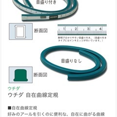 ウチダ 自在曲線定規 60cmの画像