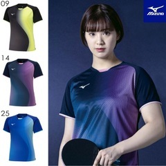ミズノ 2XL レディース 卓球ユニフォーム　ネイビーの画像