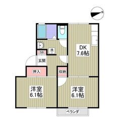 💕初期費用分割相談可、一人暮らし・カップルにおすすめ２DK…