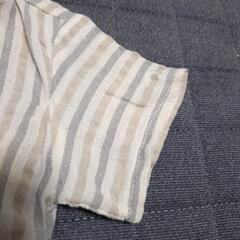 70cm Bisque 70cm ベビー 甚平 半袖ストライプ ビスクの画像