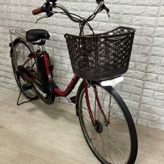 🌸お買い得🌸美品🌸室内保管🌈バッテリー良好🌸パナソニック　ビビ　🌸電動自転車レッドの画像
