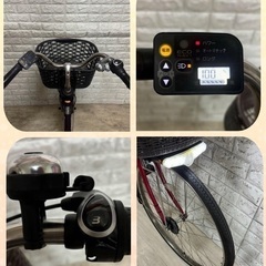 🌸お買い得🌸美品🌸室内保管🌈バッテリー良好🌸パナソニック　ビビ　🌸電動自転車レッドの画像