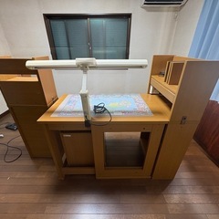 学習机+本棚のセットの画像