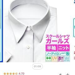 ノーアイロン半袖スクールニットシャツ160Bの画像