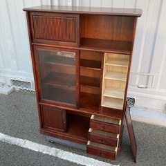 【お値下げOK】オールドカリモク KARIMOKU 昭和家具 キャビネットの画像