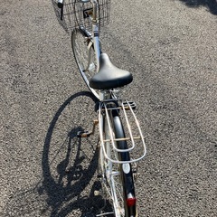 値下げ　マルイシ　27インチ自転車　3段ギア　シルバーxブラック　譲渡証明書付き　番号式リング錠　オートライトの画像
