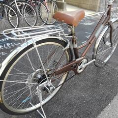 中古自転車３７３０　２６インチ　６段ギヤ　LEDオートライトの画像
