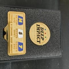 【希少】ディープインパクト三冠達成記念バッジの画像