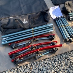 キャンプ コット 折りたたみ式 2WAY 超軽量 耐荷重150kg 2脚セット の画像