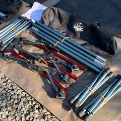 キャンプ コット 折りたたみ式 2WAY 超軽量 耐荷重150kg 2脚セット の画像