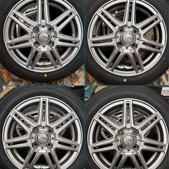 ⑲155/65R14新品タイヤ4本と中古美品ホイールとナット付きの画像