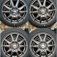 ⑳ 155/65R14新品タイヤ4本と中古美品ホイールとナット付きの画像