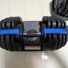 筋トレベンチと可変式ダンベル２個セット（片方22.5キロ）の画像