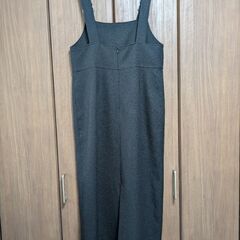 【A part by】※超美品※ツイードライクジャンバースカート ロングワンピースの画像