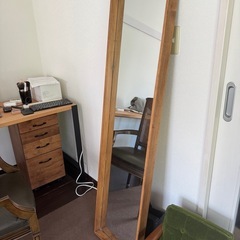 木製　姿見　全身ミラー　鏡の画像