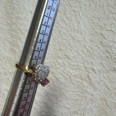 ダイヤモンドと ピンクサファイア指輪の画像