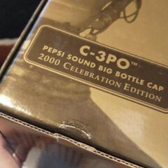 【募集期間9/16まで】未使用　STAR WARS 2000 C-3PO ペプシ　サウンドビッグボトルキャップ　当選品・おまけ付き　の画像