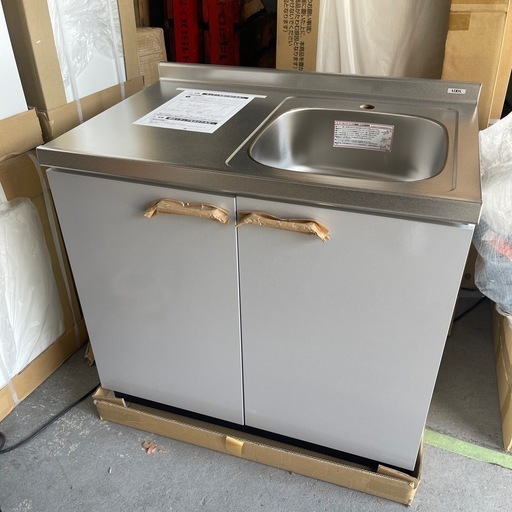 新品 シンク付き調理台/キッチン 900×600×850mm