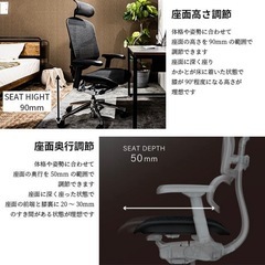 新型 エルゴヒューマン エンジョイ2 Ergohuman Enjoy2 ハイタイプ EJ2-HAM の画像