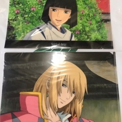 【新品未開封】ジブリ　レターセット1点　クリアファイル3点　ポストカード1点　(ハウル、ハク、アシタカ、サン)の画像