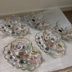 Grace Collection 葡萄柄　ガラス　5セット　の画像