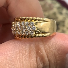 K18 ダイヤモンド　リング　7.3g 1.61ct 約10.5号の画像