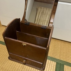 メイクボックス　化粧品ボックス　木製の画像