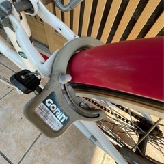 20インチ　子ども自転車Corine シティサイクル ホワイト/レッドの画像