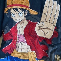 ONE PIECE ルフィー刺繍パーカータグ付きの画像