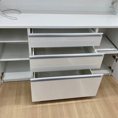 ★ジモティ割引あり★【リユースのサカイ野々市店】システムキッチンボード　ホワイト　 160.5cm(幅)×49cm(奥行き)×198cm(高さ)※クリーニング済みの画像