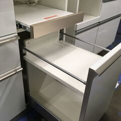 ★リユースのサカイ横浜南店★YM1399 綾野製作所 レンジボード ホワイト W101×D49×H203 クリーニング済みの画像