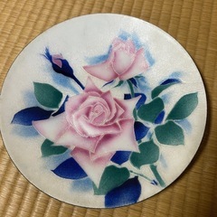 ツタンカ　七宝焼　の花柄お皿の置物の画像