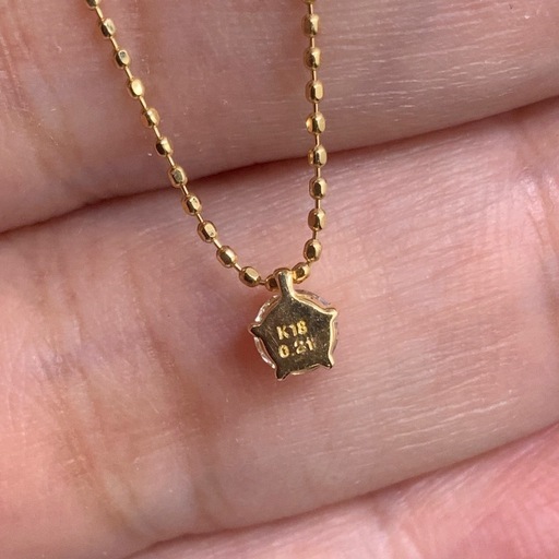 TSUTSUMI K18 ダイヤ　ネックレス　1.4g 約40cm 0.21ct