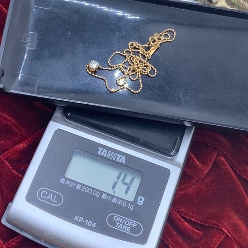 TSUTSUMI K18 ダイヤ　ネックレス　1.4g 約40cm 0.21ct