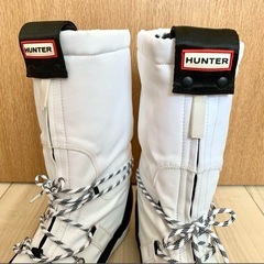 HUNTER スノーブーツ　ロングブーツ ホワイトの画像
