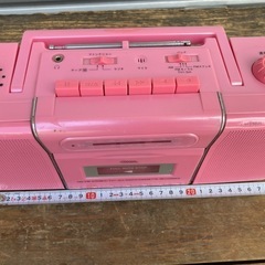 カセットデッキ　ラジオ付き　ピンク　かわいいの画像