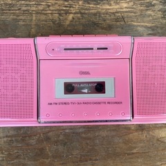 カセットデッキ　ラジオ付き　ピンク　かわいいの画像