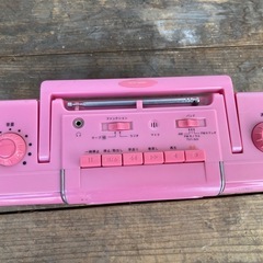 カセットデッキ　ラジオ付き　ピンク　かわいいの画像