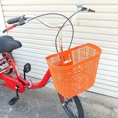 【JM731保管M】実用未使用 折り畳み 三輪自転車 3輪自転車 トライク 大人用三輪車 レッドカラーの画像