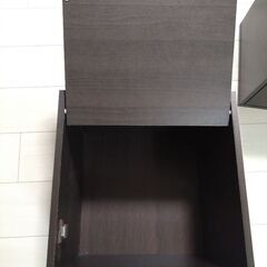 不二貿易　キューブボックス　ダークブラウン　扉付き　2つの画像